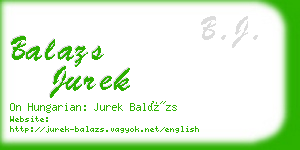 balazs jurek business card